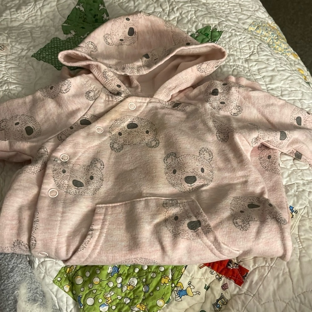 Pink cover up with bears